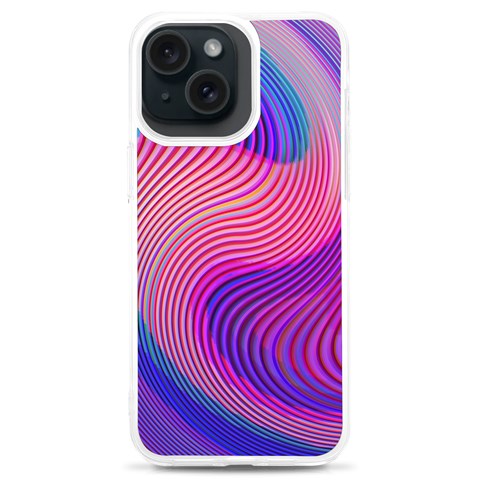 Swirl Twirl Design Pattern Purple iPhone 15 Plus TPU UV Print Case from ArtsNow.com Front