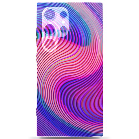 Swirl Twirl Design Pattern Purple Samsung Galaxy S24 Ultra 6.9 Inch Black TPU UV Case from ArtsNow.com Front