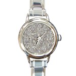 Fantasy floral random pattern Round Italian Charm Watch