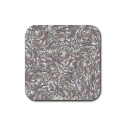 Fantasy floral random pattern Rubber Coaster (Square) from ArtsNow.com Front