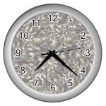 Fantasy floral random pattern Wall Clock (Silver)