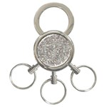 Fantasy floral random pattern 3-Ring Key Chain