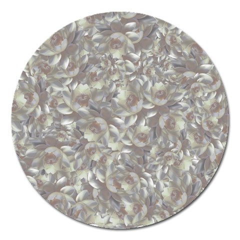 Fantasy floral random pattern Magnet 5  (Round) from ArtsNow.com Front