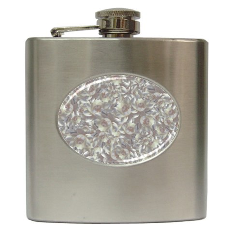 Fantasy floral random pattern Hip Flask (6 oz) from ArtsNow.com Front