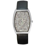 Fantasy floral random pattern Barrel Style Metal Watch