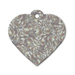 Fantasy floral random pattern Dog Tag Heart (One Side)