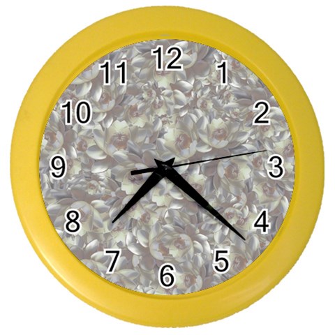 Fantasy floral random pattern Color Wall Clock from ArtsNow.com Front