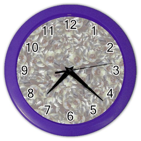 Fantasy floral random pattern Color Wall Clock from ArtsNow.com Front