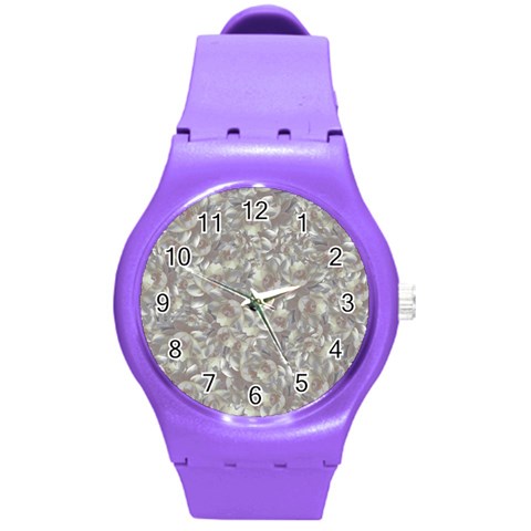 Fantasy floral random pattern Round Plastic Sport Watch (M) from ArtsNow.com Front