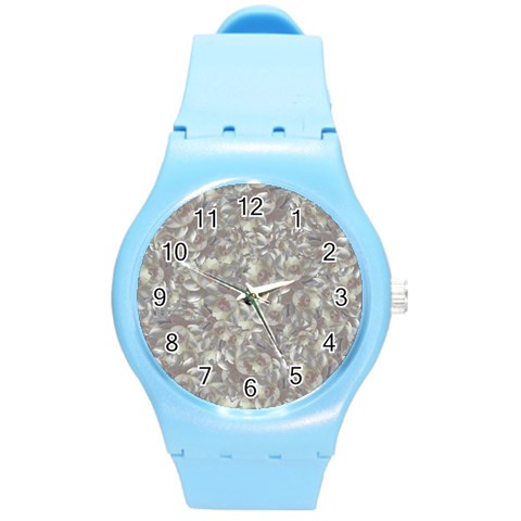 Fantasy floral random pattern Round Plastic Sport Watch (M) from ArtsNow.com Front