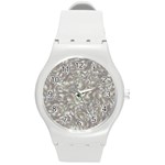 Fantasy floral random pattern Round Plastic Sport Watch (M)