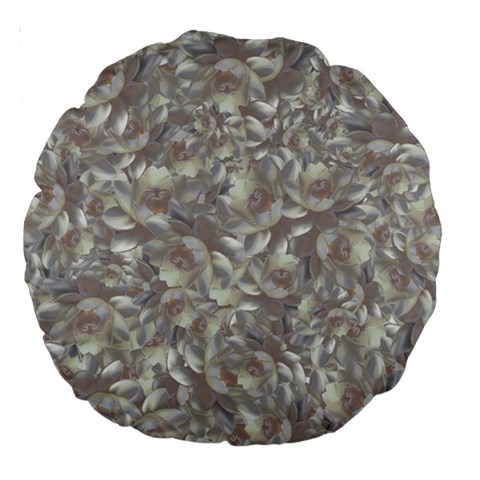 Fantasy floral random pattern Large 18  Premium Round Cushions from ArtsNow.com Front