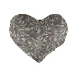 Fantasy floral random pattern Standard 16  Premium Heart Shape Cushions