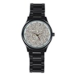 Fantasy floral random pattern Stainless Steel Round Watch