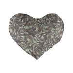 Fantasy floral random pattern Standard 16  Premium Flano Heart Shape Cushions