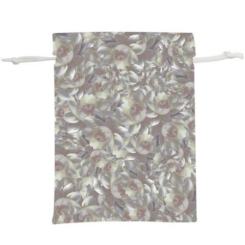 Fantasy floral random pattern Lightweight Drawstring Pouch (XL) from ArtsNow.com Front