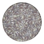 Fantasy floral random pattern Round Glass Fridge Magnet (4 pack)