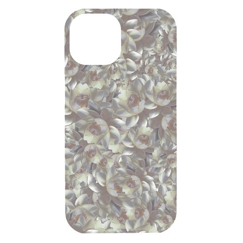 Fantasy floral random pattern iPhone 15 Black UV Print PC Hardshell Case from ArtsNow.com Front