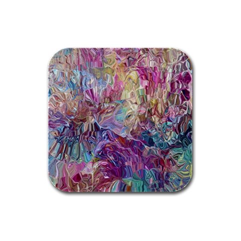 Melting patterns Rubber Square Coaster (4 pack) from ArtsNow.com Front