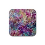 Melting patterns Rubber Square Coaster (4 pack)