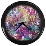 Melting patterns Wall Clock (Black)