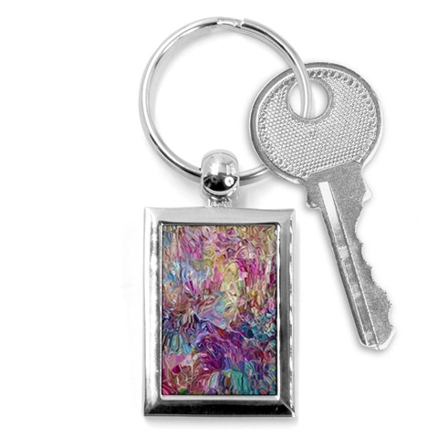 Melting patterns Key Chain (Rectangle) from ArtsNow.com Front