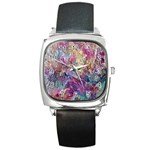 Melting patterns Square Metal Watch