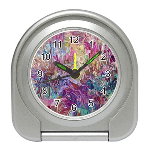 Melting patterns Travel Alarm Clock from ArtsNow.com Front