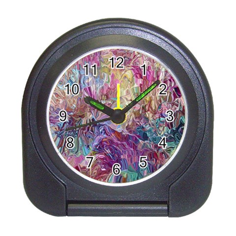 Melting patterns Travel Alarm Clock from ArtsNow.com Front