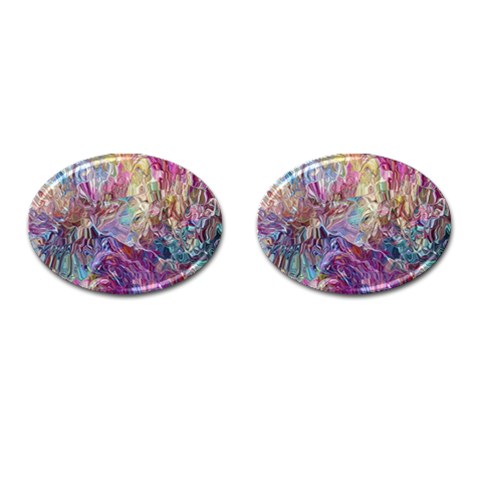 Melting patterns Cufflinks (Oval) from ArtsNow.com Front(Pair)