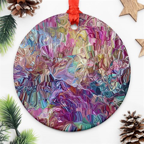 Melting patterns Round Ornament (Two Sides) from ArtsNow.com Front