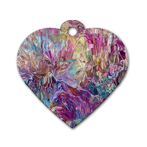 Melting patterns Dog Tag Heart (One Side) from ArtsNow.com Front