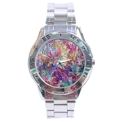 Melting patterns Stainless Steel Analogue Watch from ArtsNow.com Front