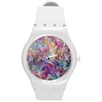 Melting patterns Round Plastic Sport Watch (M)