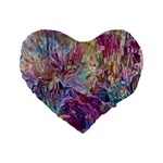 Melting patterns Standard 16  Premium Flano Heart Shape Cushions