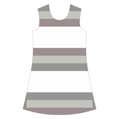 Minimal Mixed Abstract Lines Print Copia Kids  Short Sleeve Velvet Dress from ArtsNow.com Front