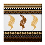 African Women Pattern Seamless Style Tile Coaster