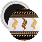 African Women Pattern Seamless Style 3  Magnets