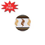 African Women Pattern Seamless Style 1  Mini Buttons (10 pack) 