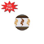 African Women Pattern Seamless Style 1  Mini Buttons (100 pack) 