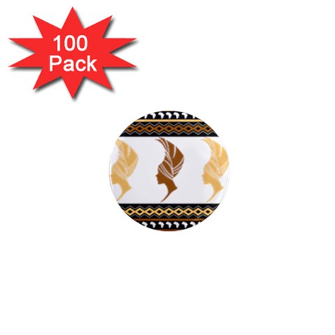 African Women Pattern Seamless Style 1  Mini Magnets (100 pack)  from ArtsNow.com Front