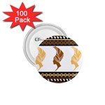 African Women Pattern Seamless Style 1.75  Buttons (100 pack) 