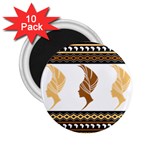 African Women Pattern Seamless Style 2.25  Magnets (10 pack) 