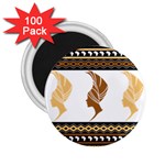 African Women Pattern Seamless Style 2.25  Magnets (100 pack) 