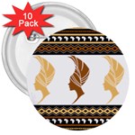 African Women Pattern Seamless Style 3  Buttons (10 pack) 