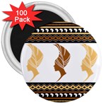 African Women Pattern Seamless Style 3  Magnets (100 pack)