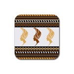 African Women Pattern Seamless Style Rubber Coaster (Square)