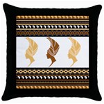 African Women Pattern Seamless Style Throw Pillow Case (Black)