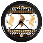 African Women Pattern Seamless Style Wall Clock (Black)