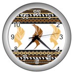 African Women Pattern Seamless Style Wall Clock (Silver)